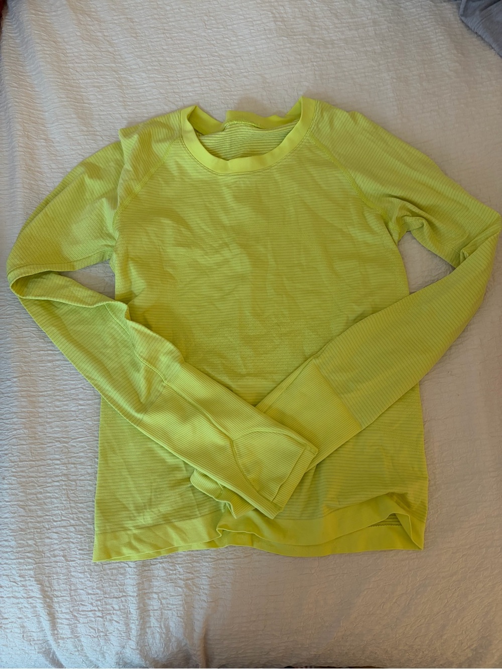 lululemon athletica Long Sleeve Crew Top - Neon Yellow